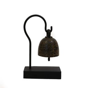 Metal Bell with Stand - Oblong Bell Shape