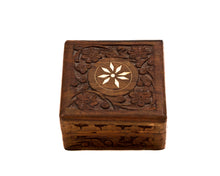 Load image into Gallery viewer, Carved Wooden Trinket Box

