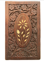 Load image into Gallery viewer, Vintage Hand Carved Indian Rosewood box &amp; Coasters
